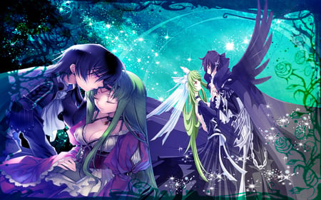 Together forever - beauty, witch, warlock, cc, beautifull, anime, code geass, lelouch lamperouge