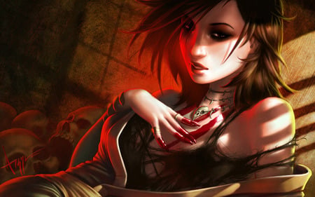 Gothic Anime - anime, goth, girl, gothic