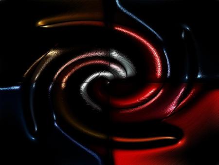 Black and red - red, 3d, abstract, black