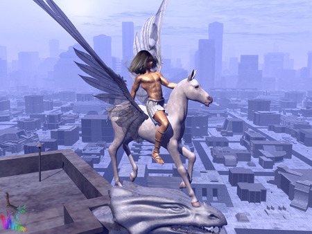 A Visit from Darius - wings, pegasus