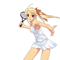 blonde murakami_suigun short_skirt tennis white