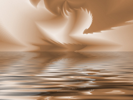 dragonesque - 3d, sea, abstract