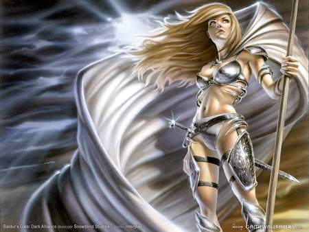 Female Warrior - abstract, girl, fantasy, warrior