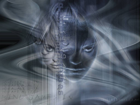 Mind Games - abstract, woman, mind, 3d, faces