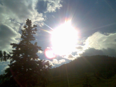 sunshining good times in mountain... - natur, mountain, sky, forces of of nature