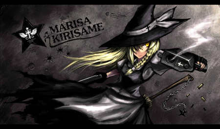 Marisa Kirisame - anime, touhou, marisa, guns