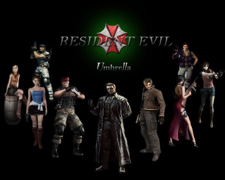 Resident Evil - resident evil, ada wong, albert wesker, umbrella, video game, black, jill valentine