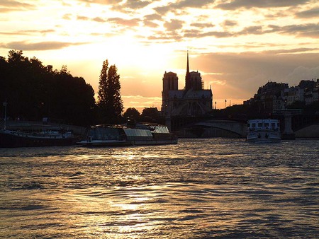 notre dame - paris, nature, notre dame, sunsets, architecture