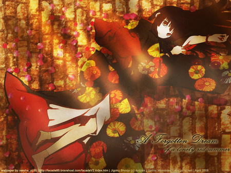 A forgotten Dream - girl, enma ai, anime, dream, kimono, jigoku shoujo