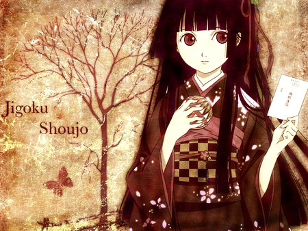 Jigoku Shoujo - enma ai, jigoku shoujo, anime, girl, kimono