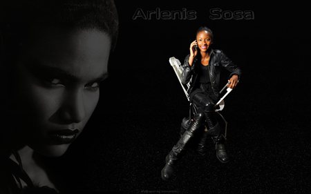 Arlenis Sosa leather - girls, woman, leather, arlenis sosa, models, leather pants