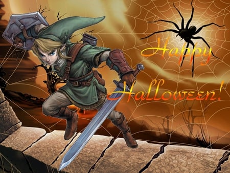 Happy Halloween! - spider, halloween, zelda, link