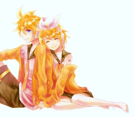 Kagamine Len & Rin - rin, pretty, vocaloid, anime, walpaper, len