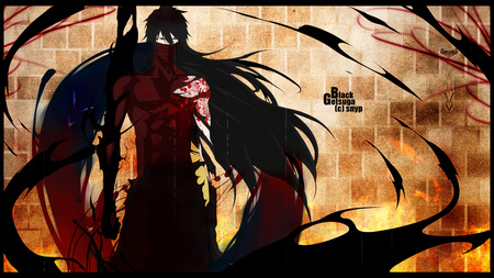 Black Getsuga - anime, black, bleach, getsuga