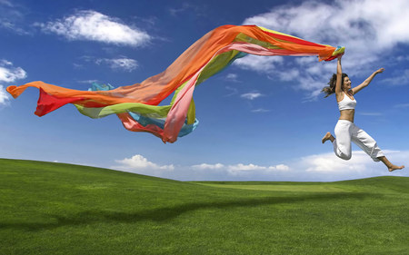 Bliss - bliss, field, green, sky