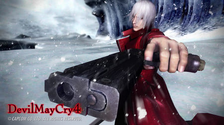 Dante Devil May Cry 4 - devil may cry, wall, videgame, dante, guns