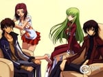 Lelouch, C.C, Kallen, Suzaku