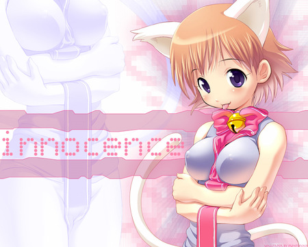 Innocence - sexy, girl, pink, anime, cute, catgirl