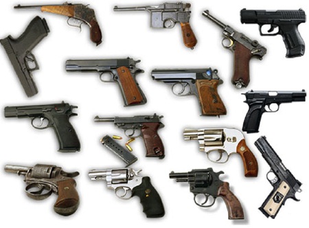 Side-Arms - automatics, guns, revolvers, pistols