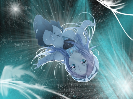 Inner Universe - universe, long hair, anime girl, cute, space