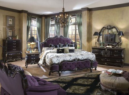 bedroom - house, luxury, elegant, beautiful, room, cool, bedroom, architecture, home, harmony, interiors, style, purple, design, nice