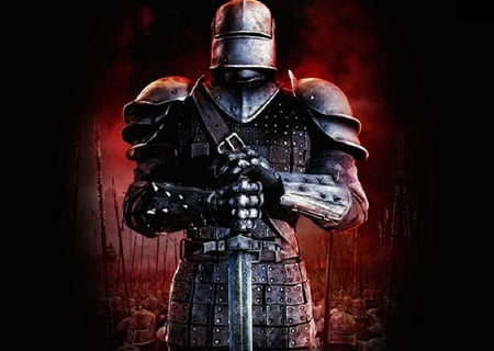 Warrior at the Edge of Time - armour, warriors, knight, sword, spears