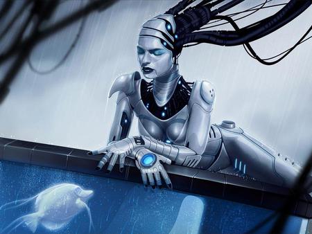 Cyborg - girl, female, robot, fantasy, cyborg