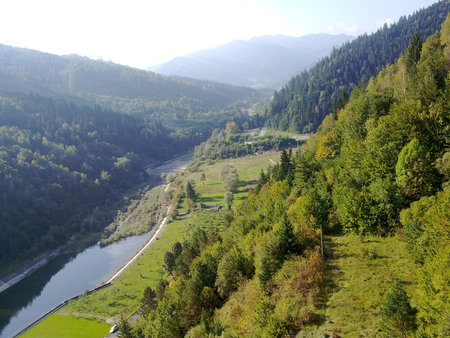 Bicaz, Romania - clouds, trees, beauty, grass, forest, valley, river, nature, green, sky, other