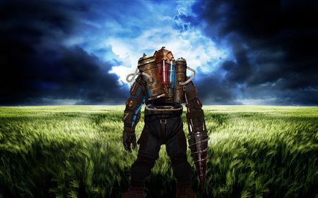 warrrior of the plains - abstract, grass, cg, warrior