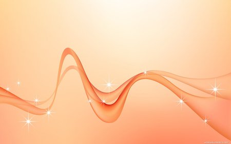 Soft waves - orange, abstract, waves, sodft