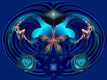 Crystal Blue Persuasion - fractal, abstract, collage, 3d, eye candy