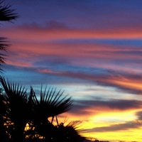 sunsetting sky in Havasu