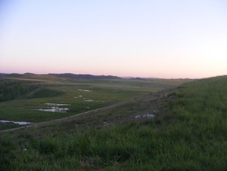 The Beauty of Middle of Nowhere - evening, country, nature, grassland