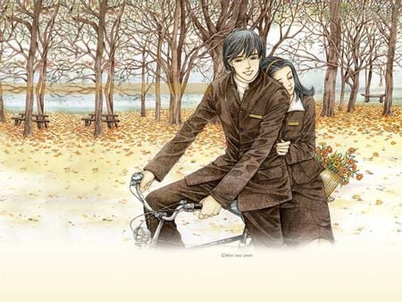 Autumn Love - fall, seasons, love, couple, cute autumn