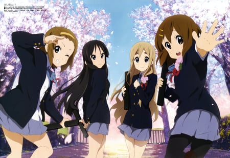 K-ON - tree sakura, k-on, anime, school