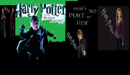 Harry Potter and the Deathly Hallows - voldimort, hermione, ron, harry