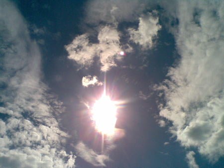 Sky - sky, sun, clouds, blue