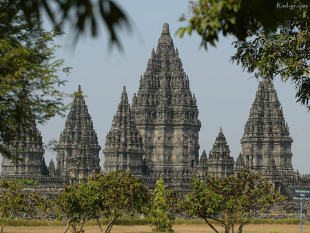 prambanan temple-indonesian - nature, temple, prambanan, architecture, sky, indonesian, religious