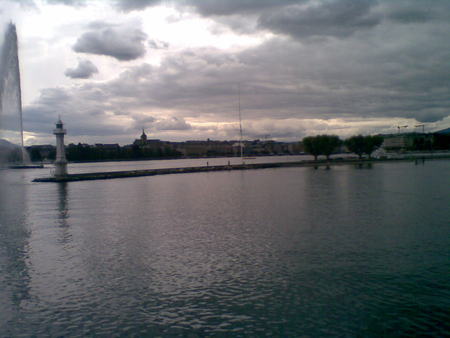 lake - sky, lake, water, clouds, nature