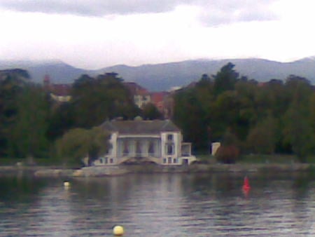 House near lake - sky, lake, water, clouds, house, nature