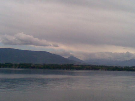 lake - sky, lake, water, clouds, nature