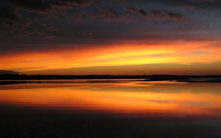 Minnesota Sunset - nature, lake, reflection, clouds, beautiful, twilight, colors, sunset