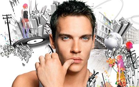 Jonathan Rhys-Meyers - male, lips, actor, people, sexy, hair, blue eyes