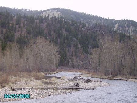 Montana River scene - montana, river, missoula, mountain