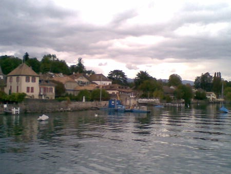 Lake Geneve - lake geneve, lake, water, clouds, nature