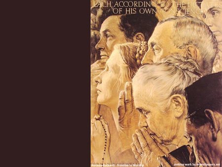 Faith - faith, painting, people, norman rockwell, praying