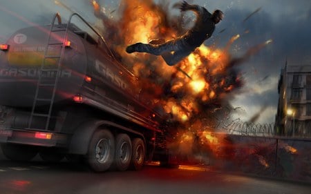 Wheelman - the wheelman, fire, video game, action, blast, 2009, adventure, hd