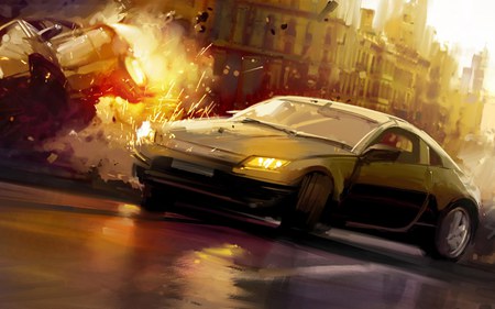 Wheelman - 2009, the wheelman, car, fire, hd, blast, action, adventure, video game