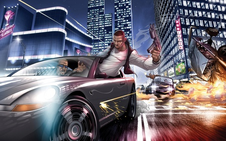 Stop him - iv, video, game, gta, cars, guns