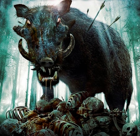 This Little Piggy ..... - movie, boar, dark, skeletons, arrows, fantasy